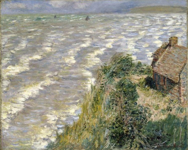 Claude Monet Rising Tide at Pourville Norge oil painting art